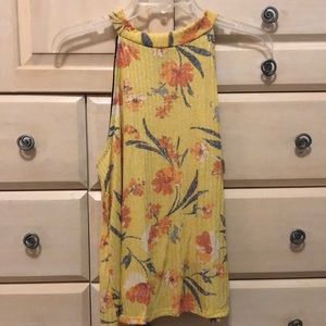 W5 Yellow Floral Tank Top Size Medium - NWOT